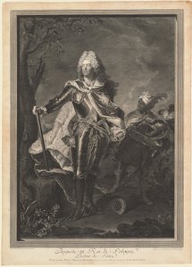 Augustus III. Kung av Polen, 1750. av Jean Joseph Balechou