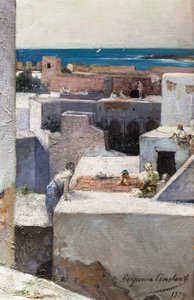 Kväll på terrasserna (Marocko) av Jean Joseph Benjamin Constant