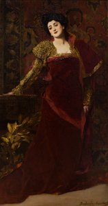 Porträtt av Emma Calve av Jean Joseph Benjamin Constant