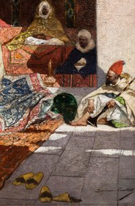 Presenter av en pascha (detalj), före 1883 (Olja på duk) av Jean Joseph Benjamin Constant