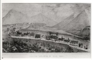 Napoleon Bonapartes (1769-1821) begravelsescortege i Saint Helena, 9. maj 1821 sverige av Jean Joseph Benjamin Constant
