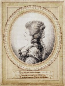 Porträtt av Marie Antoinette av Österrike. av Jean Joseph Bernard