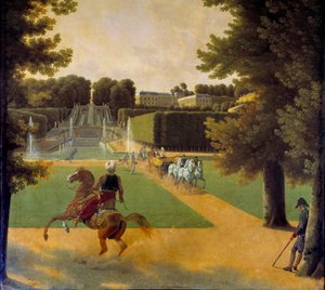 Vandringen i parken Saint Cloud Painting av Joseph Bidault (1758-1846) 1808 Paris, Musee Marmottan