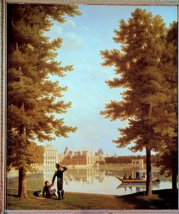 Promenade av kejsar Napoleon I (1769-1821) och Marie Louise på karpdammen vid Fontainebleau Målning av Joseph Bidault (1758-1846) 1810 Sön. 2,28x1,74 m Paris, Musee Marmottan
