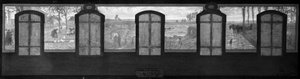 Skiss till rådhuset i Fresnes: På platån, Ett torg i Fresnes. Stenbrotten. Plöjning i slutet av dagen av Jean Joseph Enders