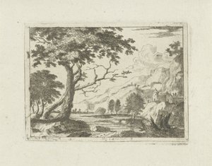 Berglandskap med en flod