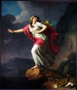 Sappho kastar sig i havet, 1791.