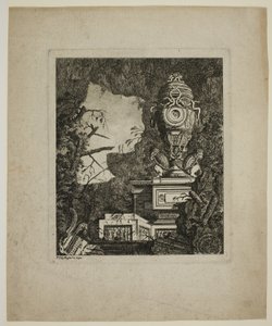 Antik ruinerad staty av Jean Laurent Legeay