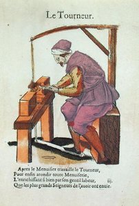 The Wood Turner (färggravyr)