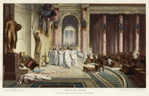 Caesars död (chromolitho)