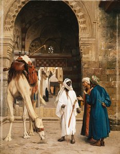En tvist bland araber; Dispute d"Arabes, 1872 av Jean Leon Gerome