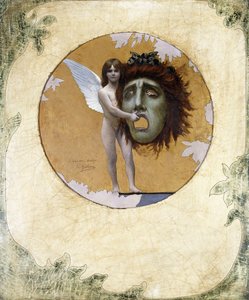 En Putto med en mask av Jean Leon Gerome