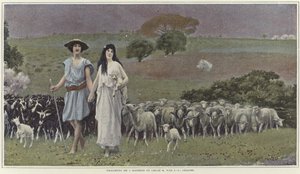 Daphnis och Chloe av Jean Leon Gerome av Jean Leon Gerome