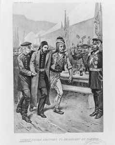 Osman Pasha fördes till Skobelev vid Plevna, ca. 1895 av Jean Leon Gerome Ferris