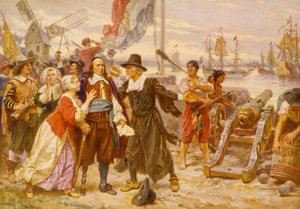 The Fall of New Amsterdam, c.1930 (fotomekaniskt tryck)