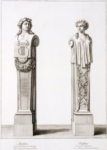 Byster av Apollo och Daphne av Louis Lerambert i Versailles, 1674