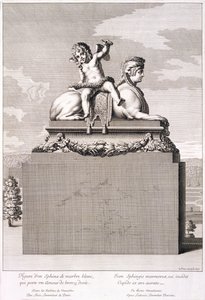 Figur av en sfinx i Versailles, 1676
