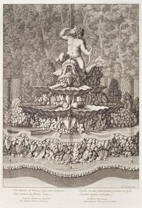 Fontän med amor av Gaspar Marcy i Versailles, 1676 av Jean Lepautre
