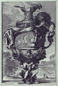 Trädgårdsskulptur, publicerad ca 1670 (gravyr) (se även 172935)