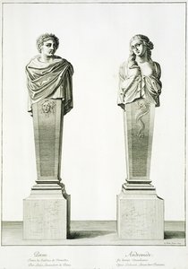 Skulpturer föreställande Perseus och Adromeda av Louis Lerambert i Versailles av Jean Lepautre