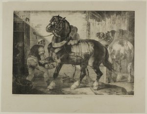 En fransk hovslagare, plansch 12 från Various Subjects Drawn from Life on Stone av Jean Louis André Théodore Géricault