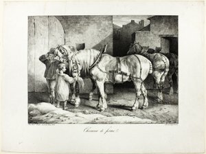 Lantbrukshästar av Jean Louis André Théodore Géricault