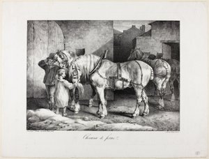 Lantbrukshästar av Jean Louis André Théodore Géricault