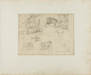 Skisser av getter av Jean Louis André Théodore Géricault