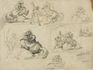Studier av Jean Louis André Théodore Géricault