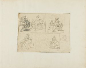 Studier av Jean Louis André Théodore Géricault
