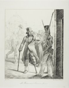 Schweizisk vaktpost på Louvren av Jean Louis André Théodore Géricault