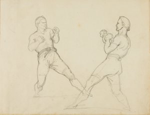 Två boxare i sparring av Jean Louis André Théodore Géricault