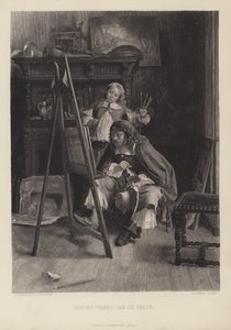 Bröderna Van de Velde (gravyr) av Jean Louis Ernest (after) Meissonier