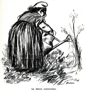 Antisemitteckning publicerad före 1900 i tidningen "" Psst...! "" av Jean Louis Forain