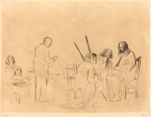 Före nattvarden i Emmaus (första tallriken) av Jean Louis Forain