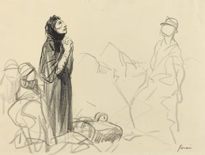 Under vapenstilleståndet, ca. 19141919. av Jean Louis Forain