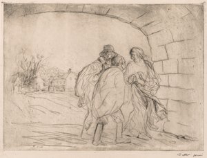 Begegnung unter dem Gewölbe von Jean-Louis Forain