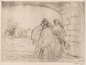 Begegnung unter dem Gewölbe von Jean Louis Forain