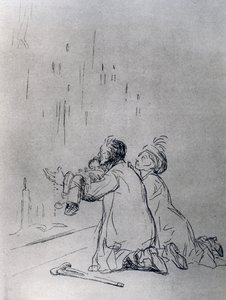 Flehen vor der Höhle