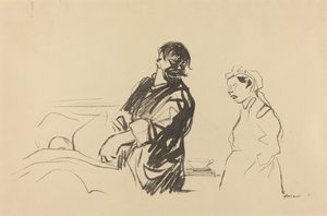 Sjukhusscen, ca. 19141919. av Jean Louis Forain