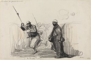 Återlämnande av tillståndshavaren. -Du faller! av Jean Louis Forain