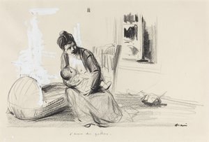 The hour of the gothas, ca. 19141919. av Jean Louis Forain