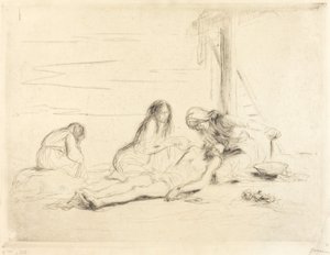 Pietà (första tallriken) av Jean Louis Forain