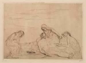 Pietà (tredje tallriken) av Jean-Louis Forain