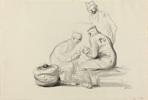 Poilu och tyska fångar av Jean Louis Forain