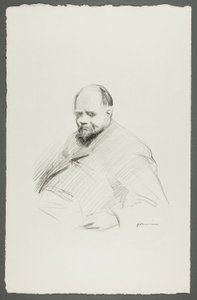 Porträtt av Vollard, sittande av Jean Louis Forain