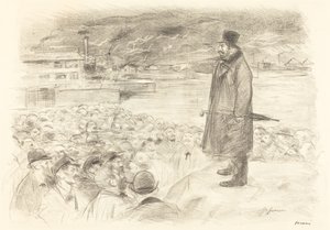 Scene of a strike (tredje plattan) av Jean Louis Forain