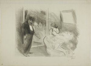 Dansarens omklädningsrum, första plattan av Jean Louis Forain