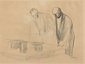 De allierades hattar [recto], ca. 19141919. av Jean Louis Forain