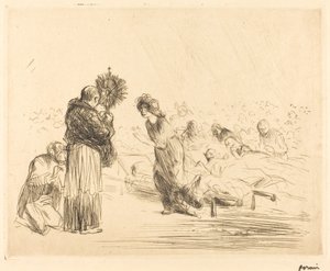 Miraklet före det välsignade sakramentet (fjärde plattan) av Jean Louis Forain